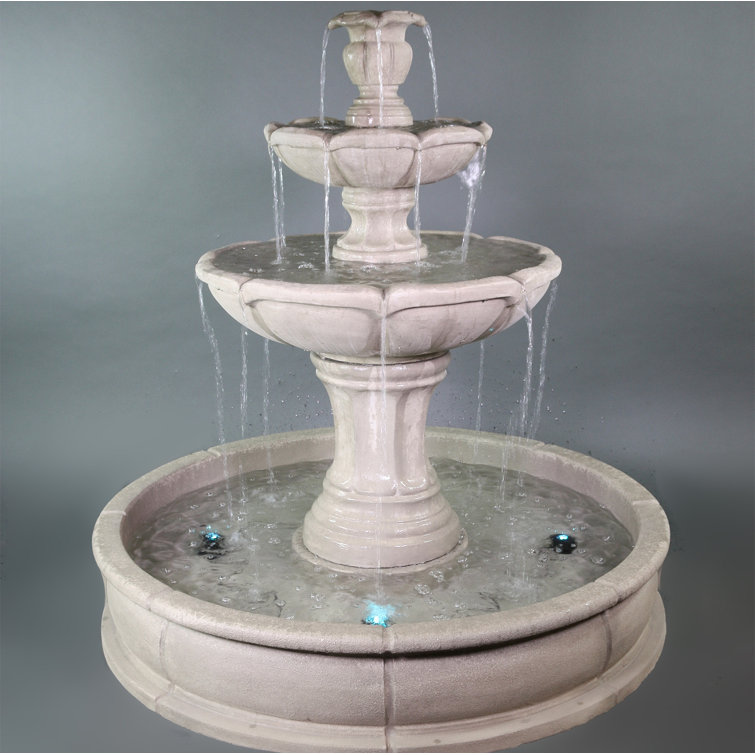 One Allium Way® Winsford Concrete Pond Fountain with Light & Reviews